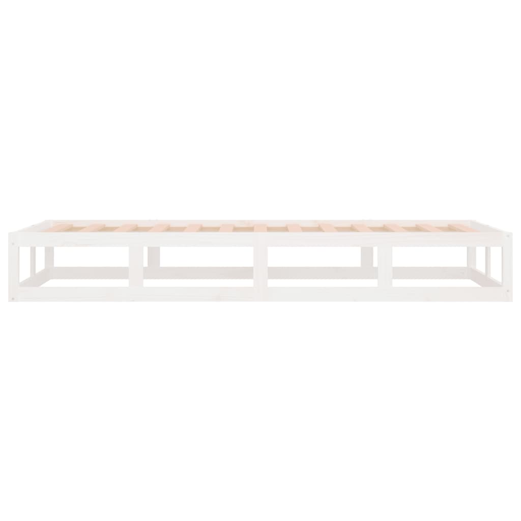 vidaXL Bed Frame without Mattress White 90x200 cm Solid Wood