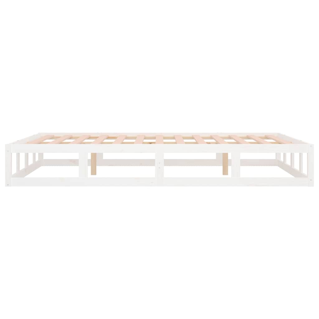 vidaXL Bed Frame without Mattress White 120x200 cm Solid Wood