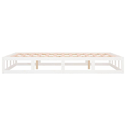 vidaXL Bed Frame without Mattress White 120x200 cm Solid Wood