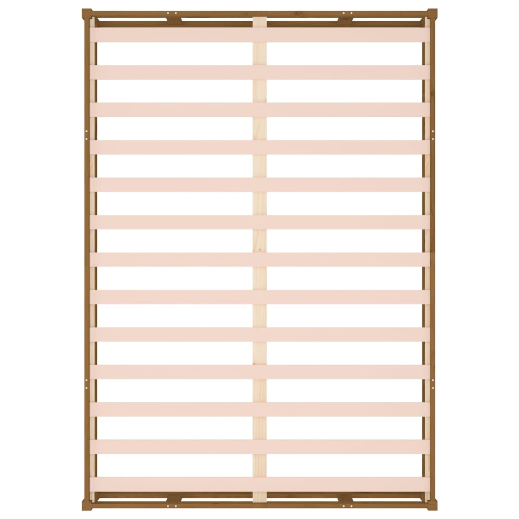 vidaXL Bed Frame without Mattress Honey Brown 120x200 cm Solid Wood