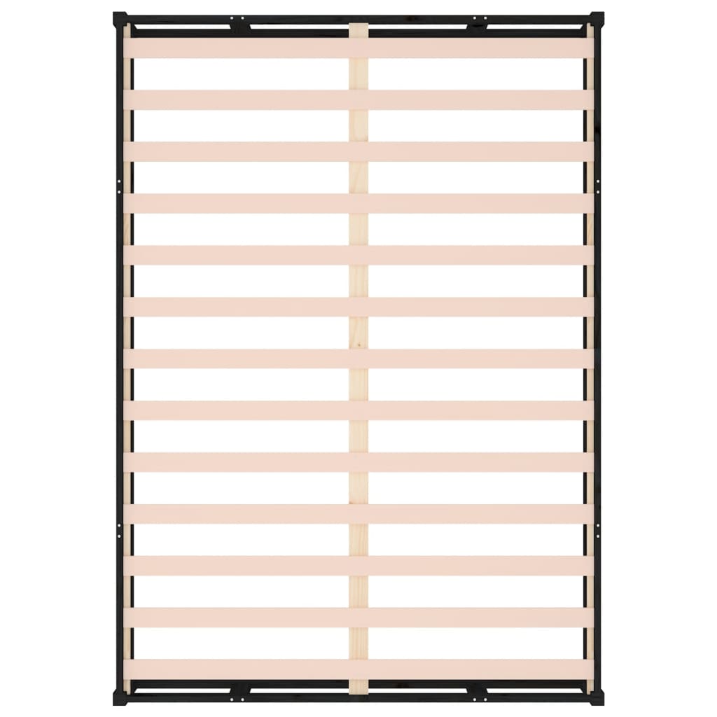 vidaXL Bed Frame without Mattress Black 120x200 cm Solid Wood
