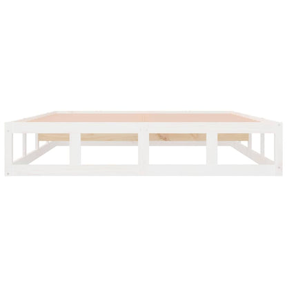 vidaXL Bed Frame without Mattress White 140x200 cm Solid Wood