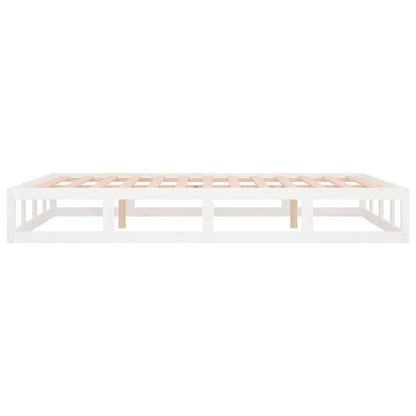 vidaXL Bed Frame without Mattress White 140x200 cm Solid Wood