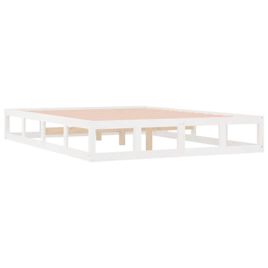 vidaXL Bed Frame without Mattress White 180x200 cm Super King  Solid Wood