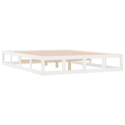 vidaXL Bed Frame without Mattress White 180x200 cm Super King  Solid Wood