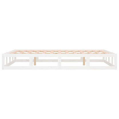 vidaXL Bed Frame without Mattress White 180x200 cm Super King  Solid Wood