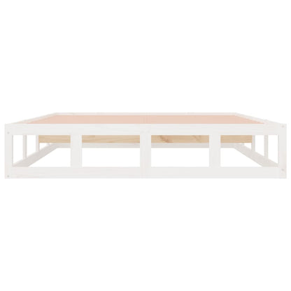 vidaXL Bed Frame without Mattress White 200x200 cm Solid Wood