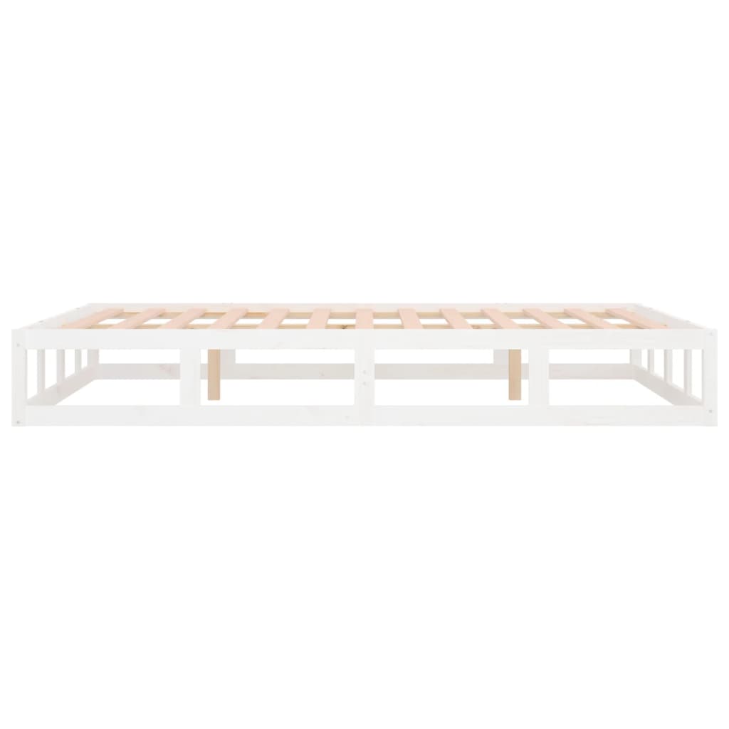 vidaXL Bed Frame without Mattress White 200x200 cm Solid Wood