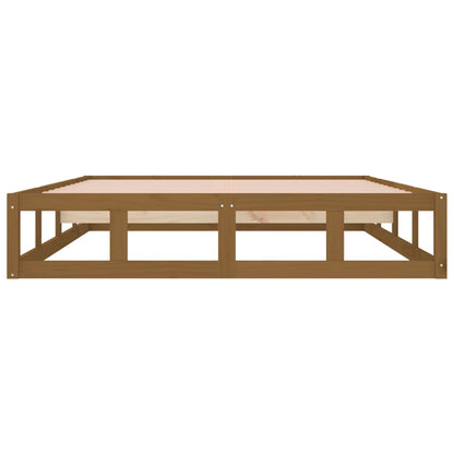 vidaXL Bed Frame without Mattress Honey Brown 200x200 cm Solid Wood