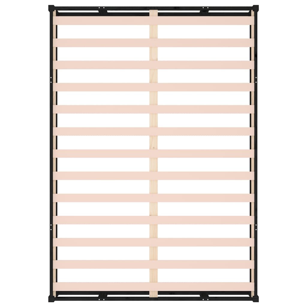 vidaXL Bed Frame without Mattress Black 200x200 cm Solid Wood