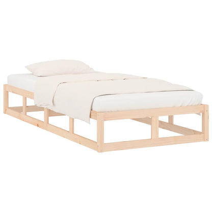 vidaXL Bed Frame | Natural Pine | Solid pine wood | Small Single | Durable