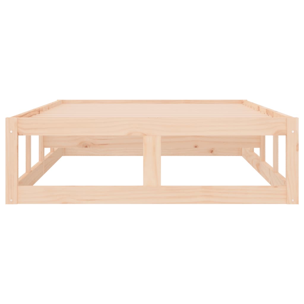 vidaXL Bed Frame | Natural Pine | Solid pine wood | Small Single | Durable