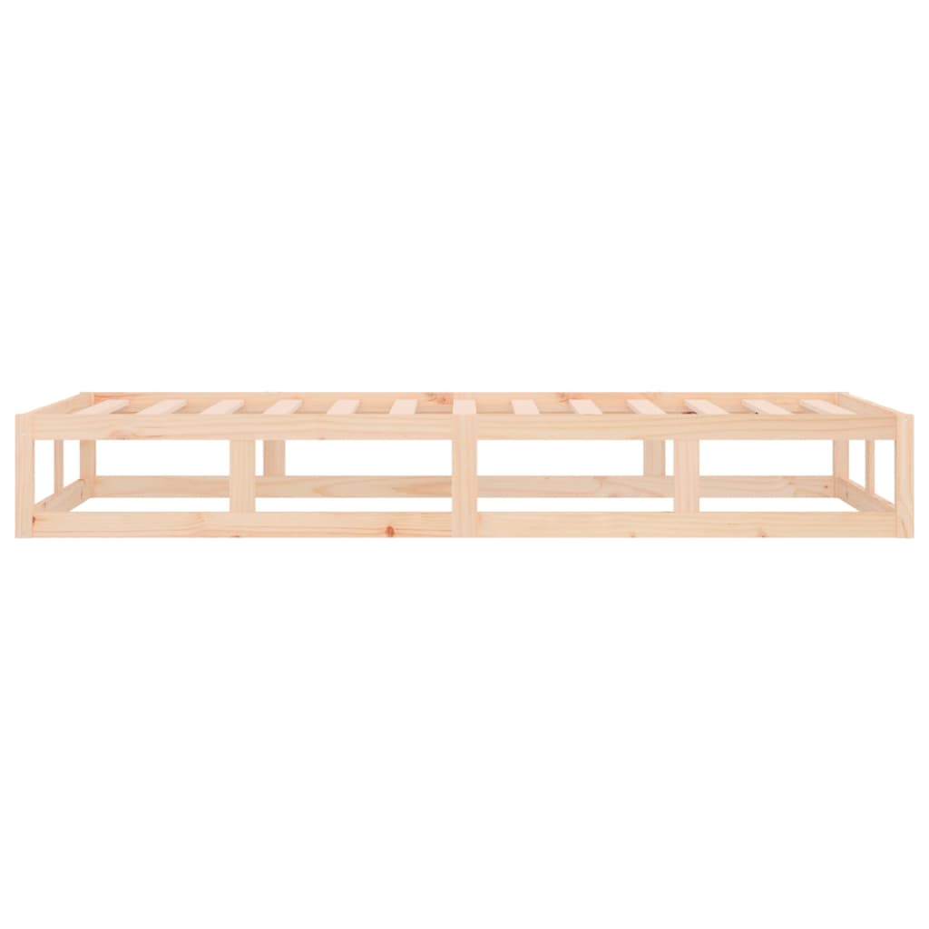 vidaXL Bed Frame | Natural Pine | Solid pine wood | Small Single | Durable