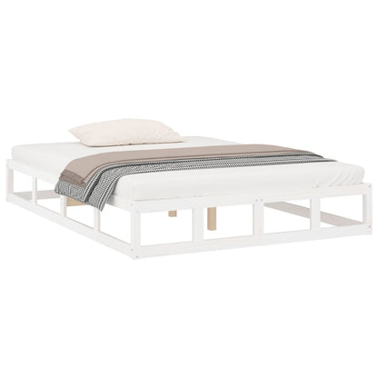 vidaXL Bed Frame without Mattress White 120x190 cm Small Double  Solid Wood