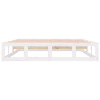 vidaXL Bed Frame without Mattress White 120x190 cm Small Double  Solid Wood