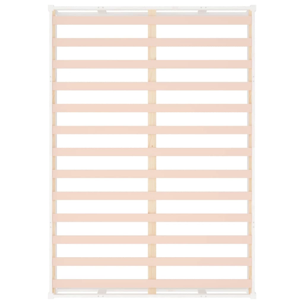 vidaXL Bed Frame without Mattress White 120x190 cm Small Double  Solid Wood