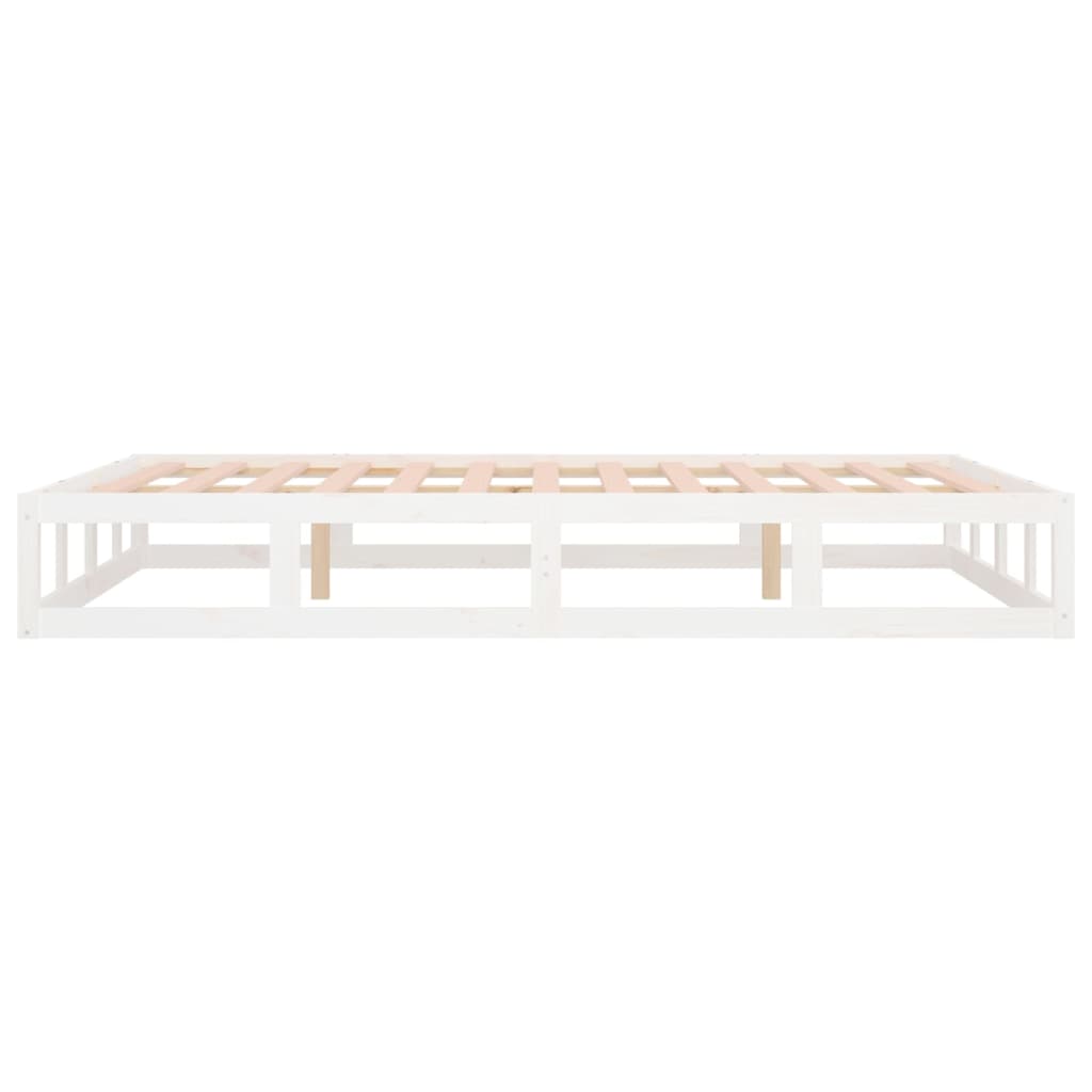 vidaXL Bed Frame without Mattress White 120x190 cm Small Double  Solid Wood