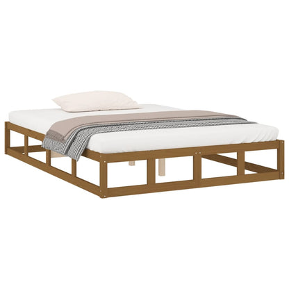 vidaXL Bed Frame without Mattress Honey Brown 120x190 cm Small Double  Solid Wood