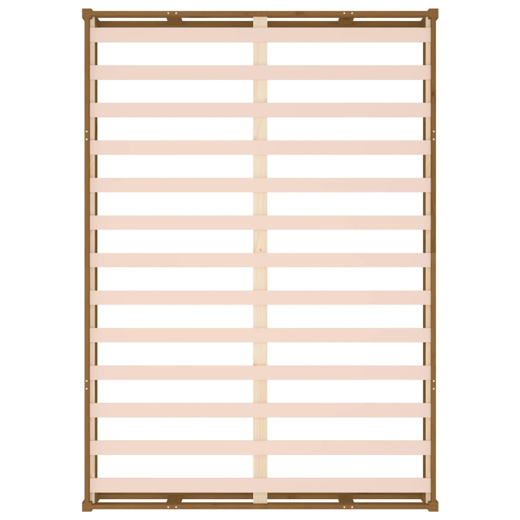 vidaXL Bed Frame without Mattress Honey Brown 120x190 cm Small Double  Solid Wood