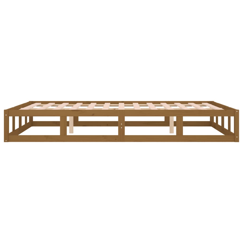 vidaXL Bed Frame without Mattress Honey Brown 120x190 cm Small Double  Solid Wood