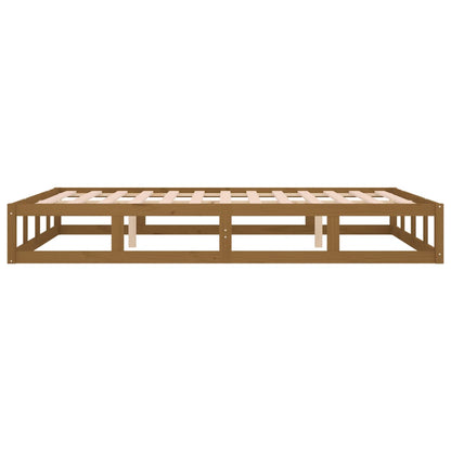 vidaXL Bed Frame without Mattress Honey Brown 120x190 cm Small Double  Solid Wood