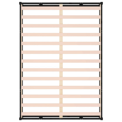 vidaXL Bed Frame without Mattress Black 120x190 cm Small Double  Solid Wood