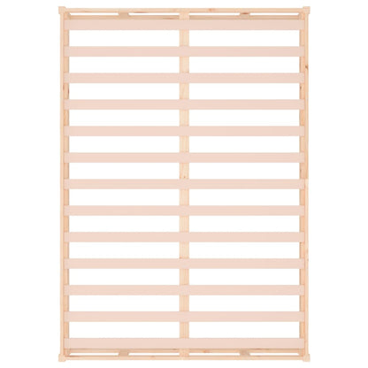vidaXL Bed Frame | Natural wood | Solid pinewood, Plywood slats | 135x190 cm