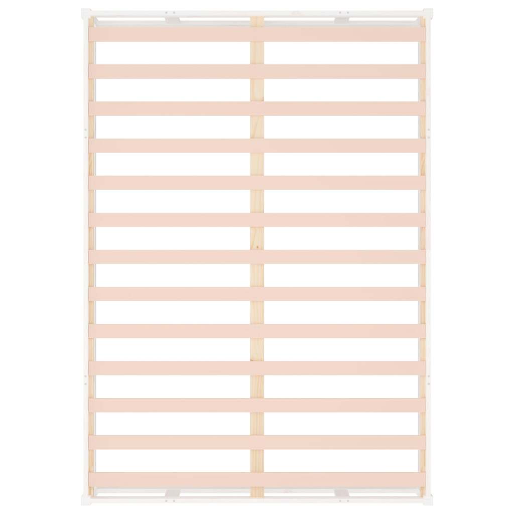 vidaXL Bed Frame without Mattress White 135x190 cm Double Double Solid Wood