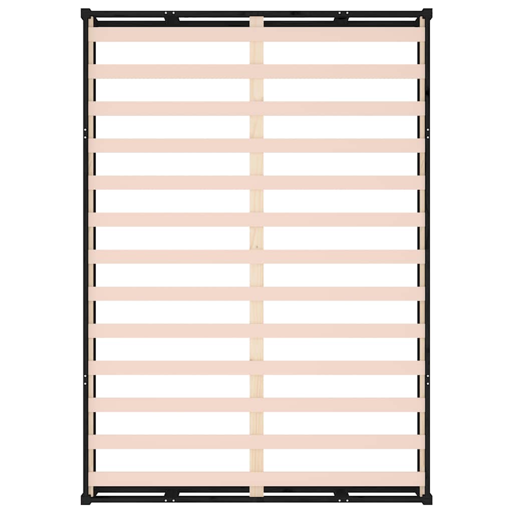 vidaXL Bed Frame | Black | Solid pinewood, Plywood | 140x190 cm |  Durable