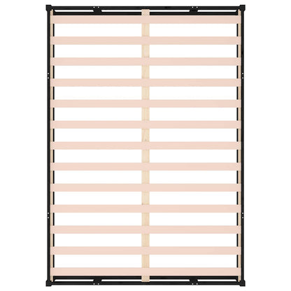 vidaXL Bed Frame | Black | Solid pinewood, Plywood | 140x190 cm |  Durable
