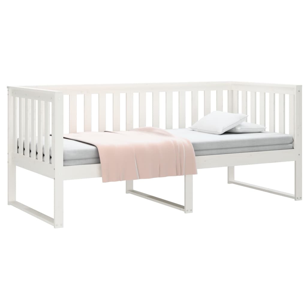 vidaXL Day Bed without Mattress White 90x190 cm Single Solid Wood Pine