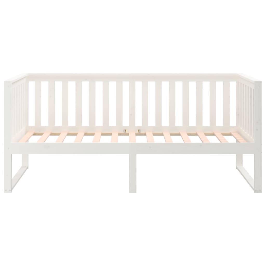 vidaXL Day Bed without Mattress White 90x190 cm Single Solid Wood Pine
