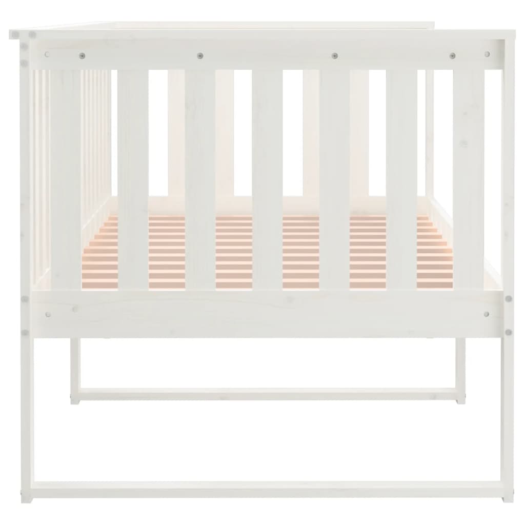 vidaXL Day Bed without Mattress White 90x190 cm Single Solid Wood Pine