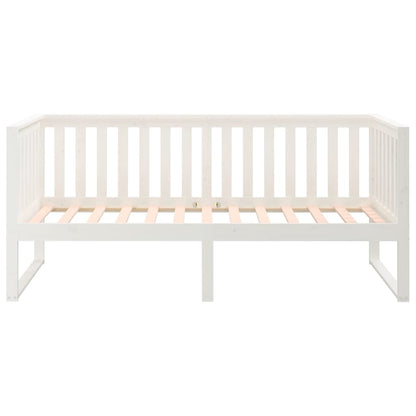 vidaXL Day Bed without Mattress White 100x200 cm Solid Wood Pine
