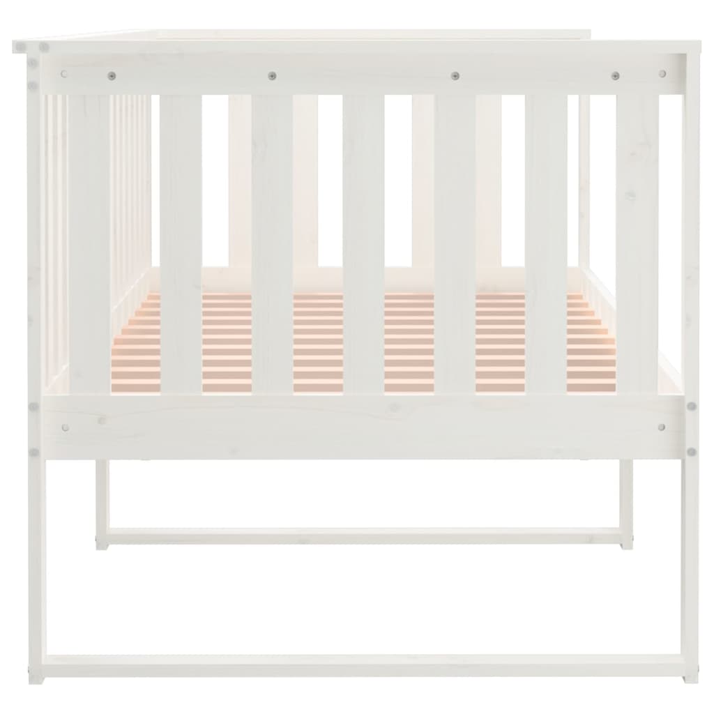 vidaXL Day Bed without Mattress White 100x200 cm Solid Wood Pine