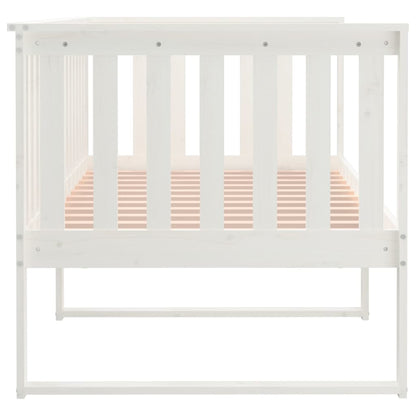 vidaXL Day Bed without Mattress White 100x200 cm Solid Wood Pine