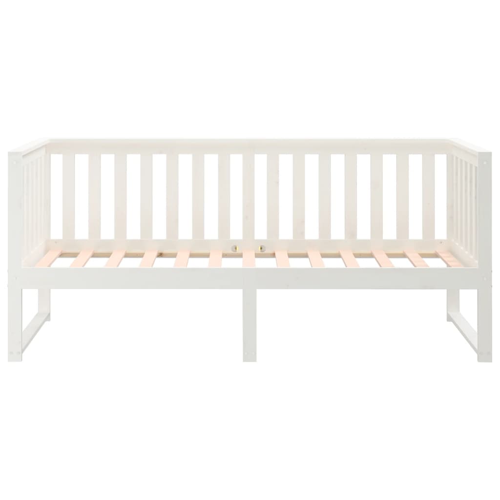 vidaXL Day Bed without Mattress White 75x190 cm Small Single Solid Wood Pine