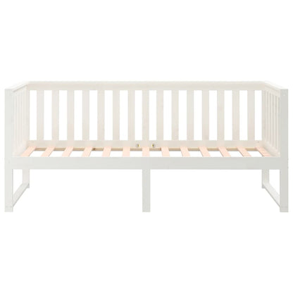 vidaXL Day Bed without Mattress White 75x190 cm Small Single Solid Wood Pine