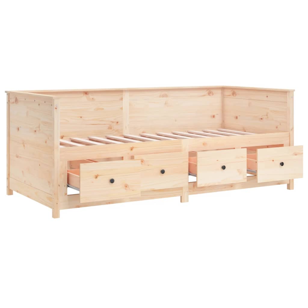 vidaXL Day Bed without Mattress 90x190 cm Single  Solid Wood Pine