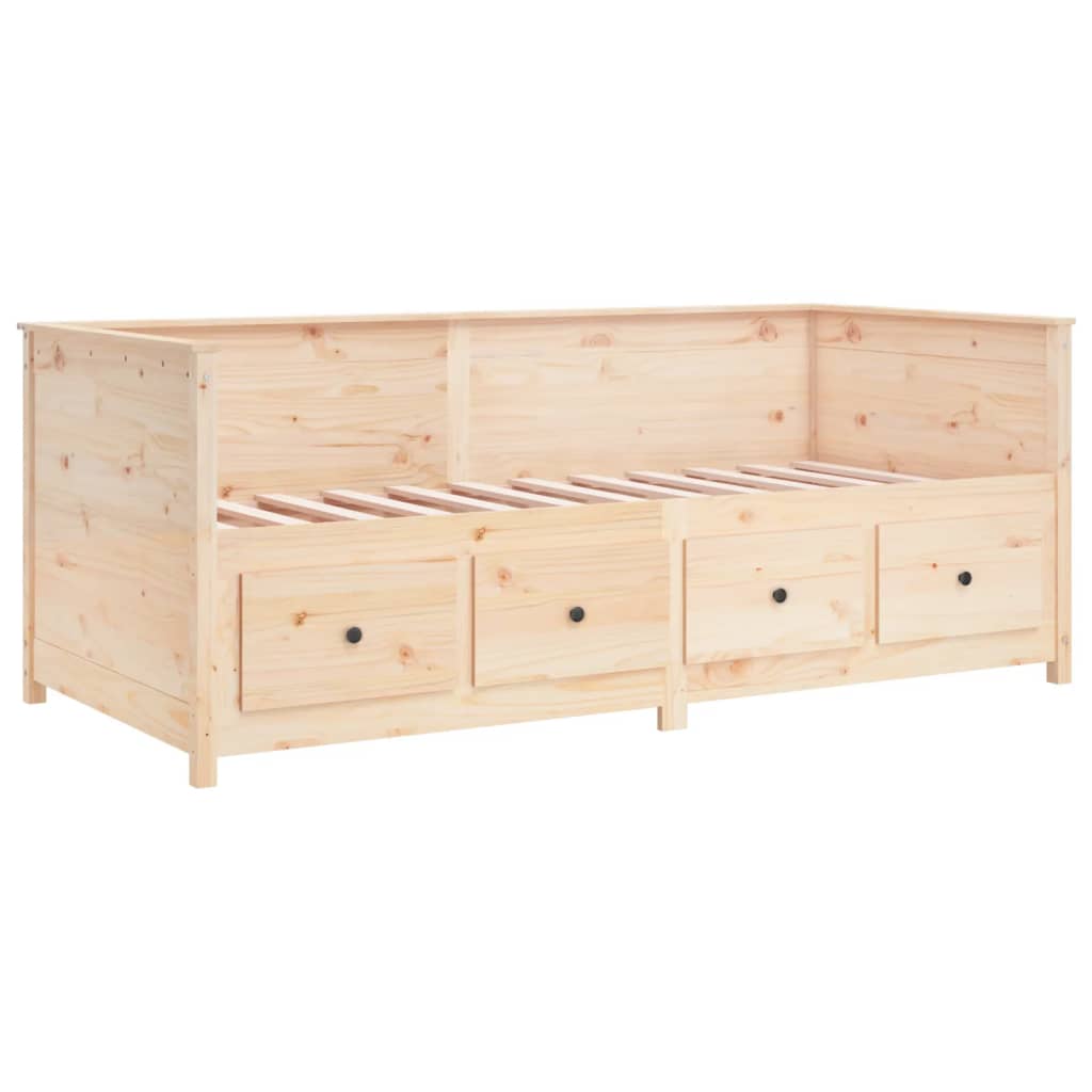 vidaXL Day Bed without Mattress 90x190 cm Single  Solid Wood Pine