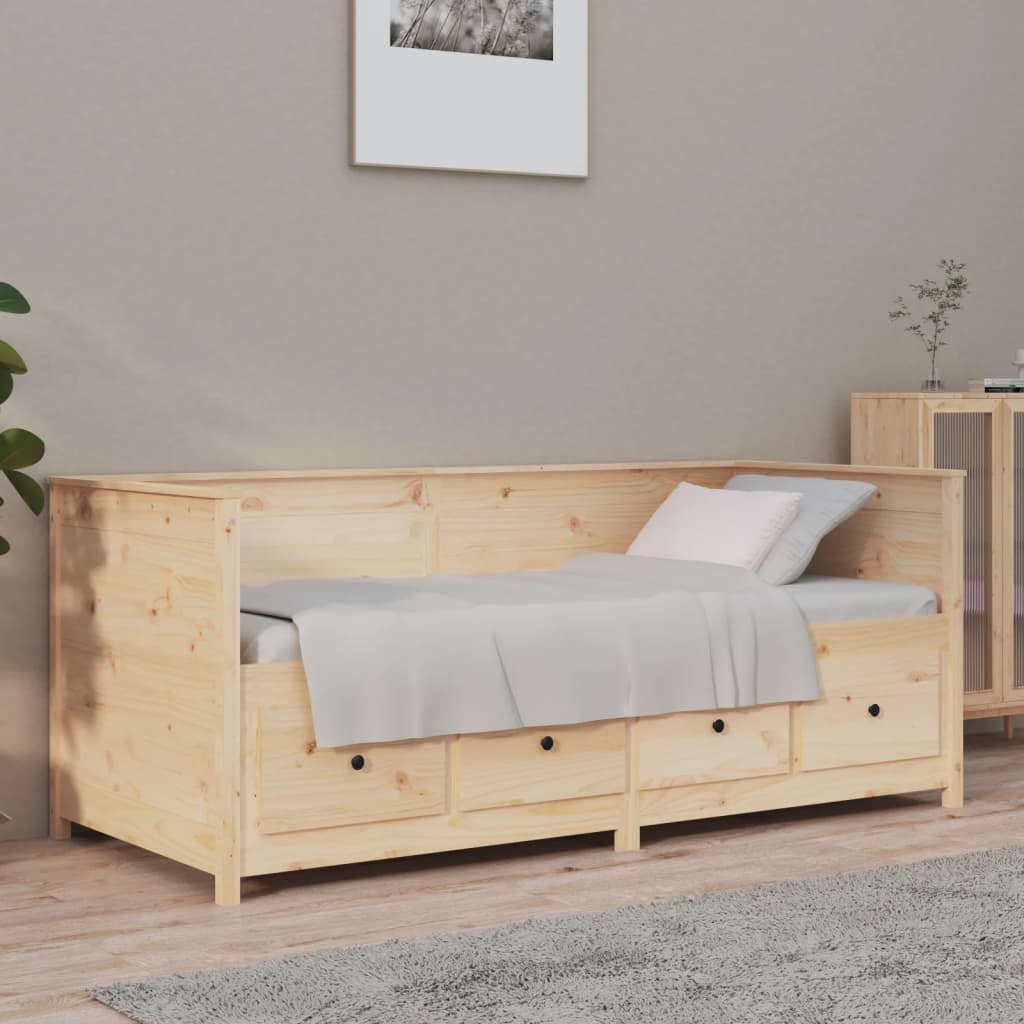 vidaXL Day Bed without Mattress 90x190 cm Single  Solid Wood Pine