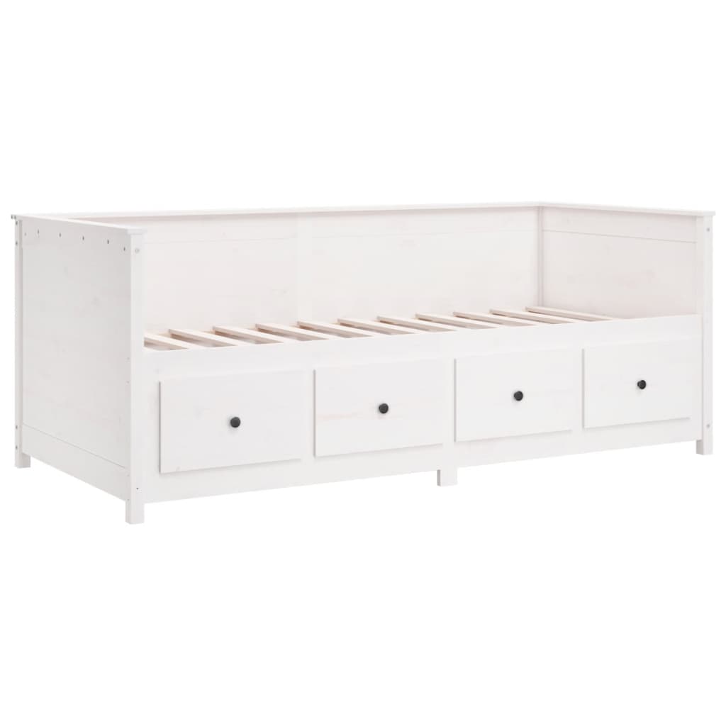 vidaXL Day Bed without Mattress White 90x190 cm Single Solid Wood Pine
