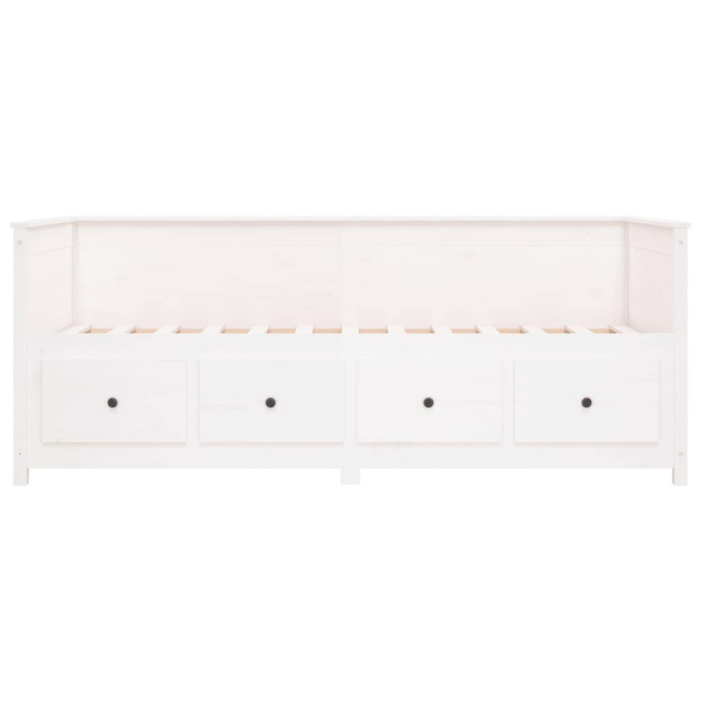 vidaXL Day Bed without Mattress White 90x190 cm Single Solid Wood Pine