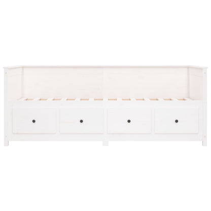 vidaXL Day Bed without Mattress White 90x190 cm Single Solid Wood Pine