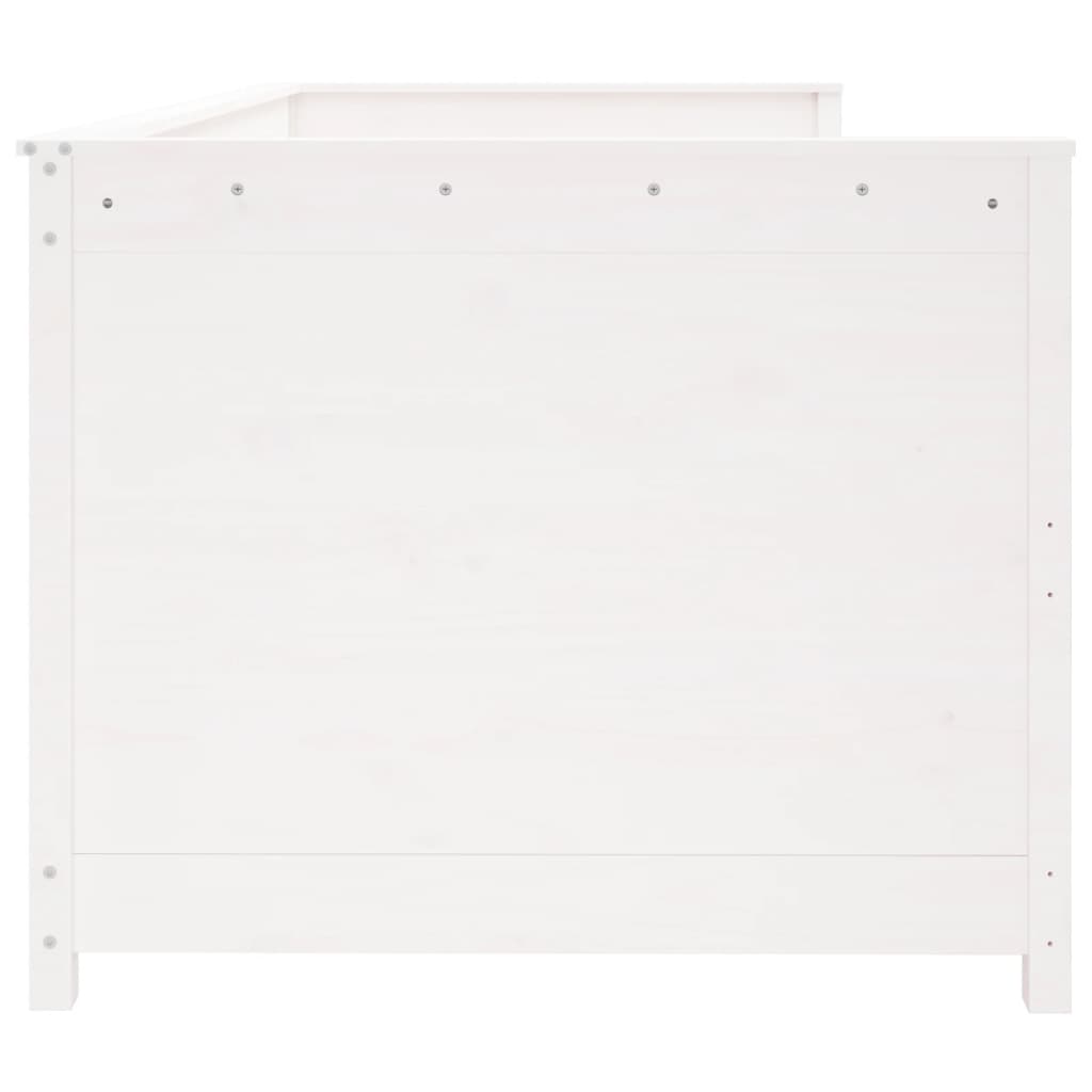 vidaXL Day Bed without Mattress White 90x190 cm Single Solid Wood Pine