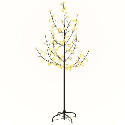 345130 vidaXL Cherry Blossom LED Tree Warm White 84 LEDs 120 cm