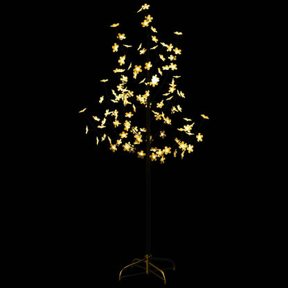 345130 vidaXL Cherry Blossom LED Tree Warm White 84 LEDs 120 cm