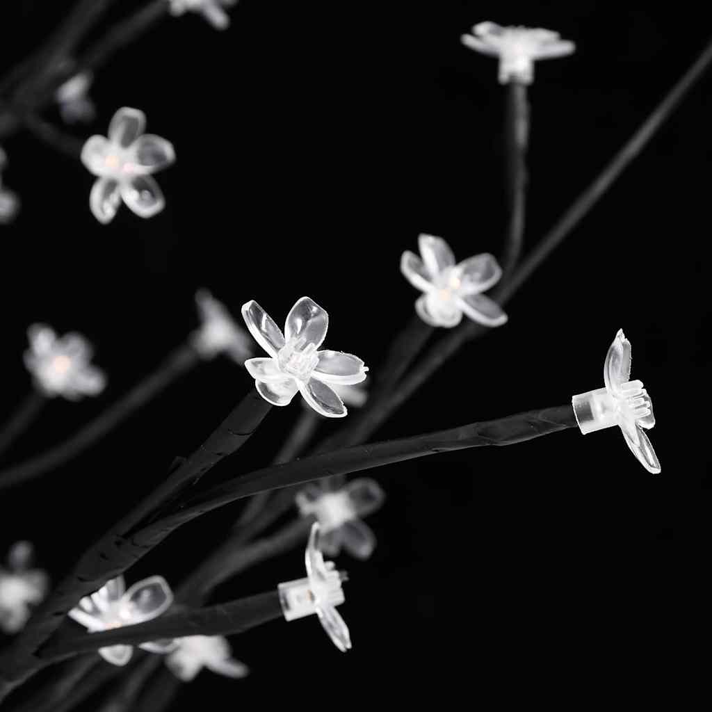 345130 vidaXL Cherry Blossom LED Tree Warm White 84 LEDs 120 cm