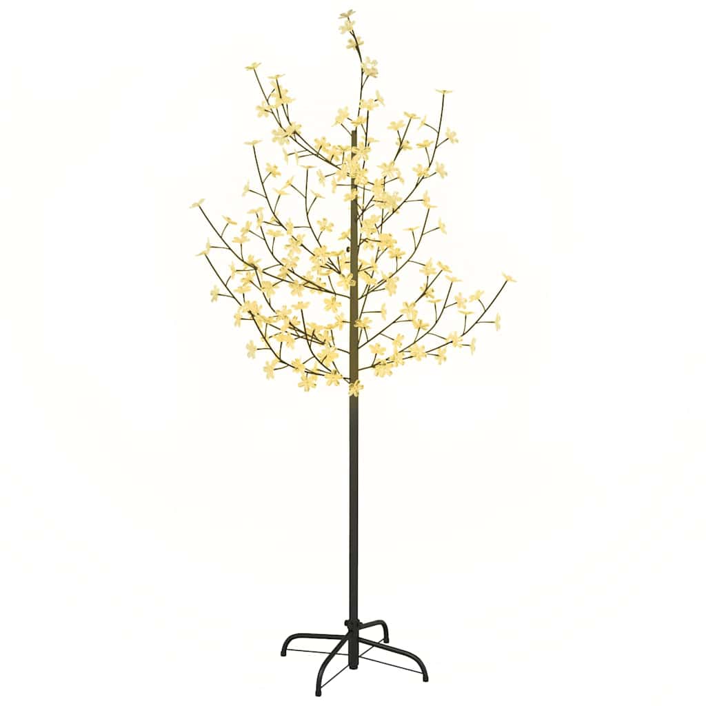 345131 vidaXL Cherry Blossom LED Tree Warm White 120 LEDs 150 cm