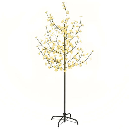 345131 vidaXL Cherry Blossom LED Tree Warm White 120 LEDs 150 cm